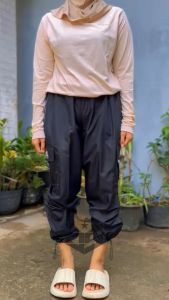 Celana Olahraga Trackpants Cargo Pria Wanita Dewasa - Celana Trackpants Parasut Running Gym Olahraga