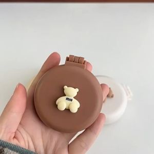 Hair Comb With Mirror Foldable 🪞 卡通折叠气垫梳镜子 Cermin Sikat Kartun Lipat Mudah Alih Portable Cute Mini Comb Cartoon Makeup Mirror
