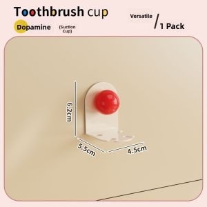 Magnetic Toothbrush Cup Hanging on the Wall Home Use Drainage Sink Brushing Teeth Cup Couple Toothbrush Holder Plastic Material