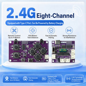 occkic | 2.4G Remote Control Receiver Kit 4/8 Channel DIY Assembly Wireless Toy Car Module 100M Remote Control Distance Rechargeable