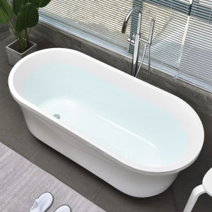 Independent Internet Celebrity Acrylic Insulated Household Adult Bathtub Small Apartment Oval Mini Bath Japanese Bathtub Bucket