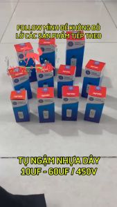 (CAPA) Tụ Điện CBB60 Narubi - Tụ Ngậm Nhựa Dây 10UF - 80UF.450VAC Hàng Chất Lượng Cao