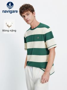 Navigare | Short Sleeve Round Neck Men Tshirt with Contrast Stripes