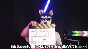 Acrylic Film Clapperboard Plastic Movie Clapper Cutting Action Scene Caliper Board