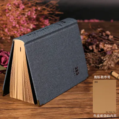 365 Days A5 Cloth Bound Vintage Thick Diary Blank Pages