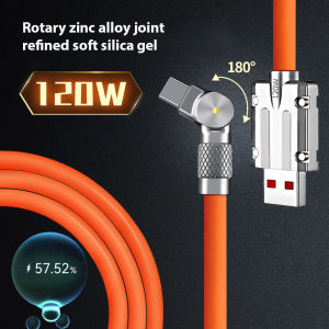 120W kabel data type c super fast carging rotating kabel data hp cepat penuh