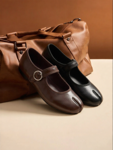 Hotwind | New Fall Black Leather Mary Jane Shoes for Women