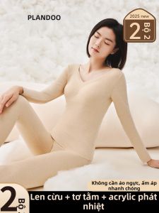 PLANDOO | Bộ Quần Áo Lót Chống Lạnh Bằng Gối Ngực liền mạch