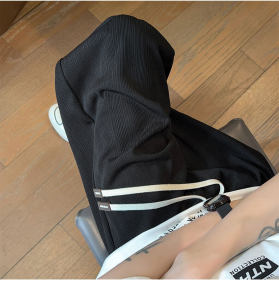 Mens Sporty Casual Wide Leg Pants Pleated Striped Loose Fit Autumn 2025 New Style Drapey Loose Trousers Breathable