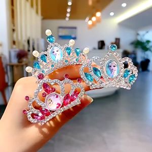 Crown Mahkota Sirkam Rambut Anak Perempuan Mini Motif Elsa Import