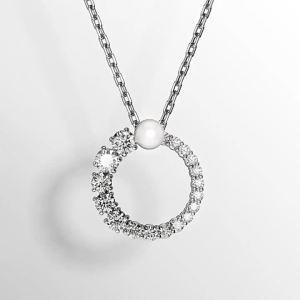 Swarovski | Pearl Imitation Circle Pendant Necklace