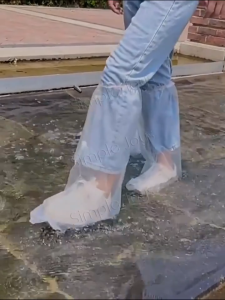 Disposable Waterproof Rain Shoe Covers For Kids & Adults 100% Watertight Extra Thick PE Protectors