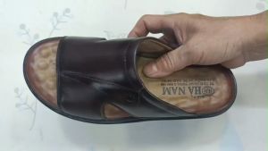 Dép Nam Quai Ngang HA NAM Da Bò Thật Cao Cấp DNA2202