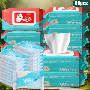 80pcs Baby Wipes Newborn Childrens Wet Wipes Non-Alcohol-wet Wipes Fragrance-Free Hand Mouth Wipe Soft Skin-friendly Wipes