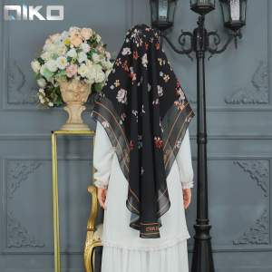 khimar printing ceruti babydoll 2 layer AIKO A03 muslim syari kerudung wanita