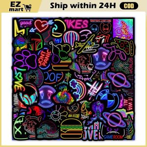 【Fast Shipping】 10/30/50/100pcs Cartoon Neon Graffiti Stickers Car Water Cup Laptop Computer Sticker Waterproof Sticker for Kids Toy