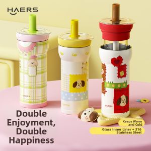 Haers | Insulated Glass Lined Stainless Steel Tumbler For Women