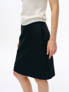 SHEITAOZI | Slimming Minimalist Black Wool Pencil Skirt