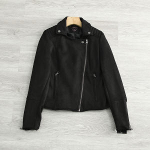 Retro American Style Short Biker Jacket Womens Autumn Spring Design Punk Fake Suede Leather Coat Hot Girl Outerwear