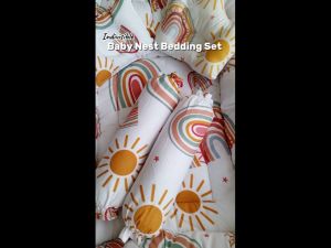 6in1 JUMBO Baby Nest Complete Set with Crown Pillow | COMBO SET| 100% Canadian Cotton| Crib not included