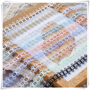 Kẹo Màu Polyester Thêu Ren Viền Diy Handmade Chất Liệu Ruy Băng Phụ Kiện May Vá Tại Nhà Chiều Rộng 2.3cm