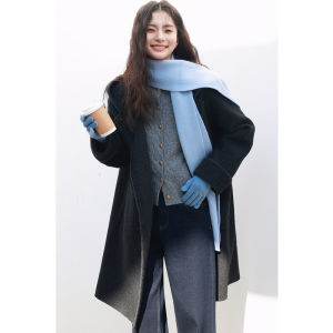 SEIFINI | Hooded Buckle Korean Style Mid-long Length 100% Wool Coat