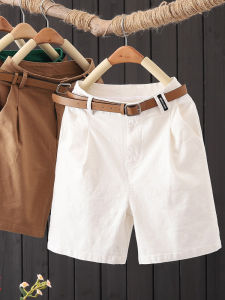 Loose Fit High Waist A-Line Shorts Elastic Light 5th Length