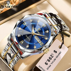 BINBOND B2521 Top Brand Luxury Fashion Watch Men Waterproof Week Date Clock Sport Watch Men Quartz Wristwatch Relogio Masculino