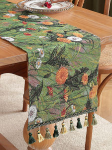 Elegant American Style Table Flag Long Narrow Tablecloth TV Cabinet Coffee Table Mat Dining Table Flag High End Sensation