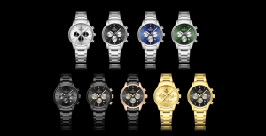 NAVIFORCE Original Fashion Mens Chronograph Watch Date Stainless Steel Strap 3ATM Waterproof Luminous Hands Mens Casual Watch NF8076