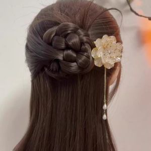 Phụ Kiện Tóc Tua Rua Hình Hoa Mẫu Đơn Cho Phụ Nữ Thanh Lịch Thanh Lịch Kiểu Mới U Thanh Lịch Trang Trí Tóc Bằng Ngọc Trai Phụ Kiện Tóc
