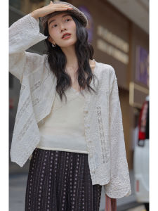 Áo Khoác Sơ Mi Dài Tay Thêu Hoa Phong Cách Trung Hoa Mới Dành Cho Nữ Áo Khoác Ngoài Thời Trang Thu Đông Áo Khoác Ngoài Cổ Chữ V