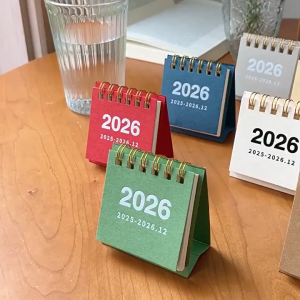 2026 simple mini calendar portable Desktop decorative item check-in plan small calendar