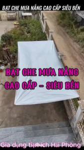 [HCM]Bạt Che Nắng Che Mưa Hàn Quốc Loại Dày Màu Xanh Rêu Chống Thấm Nước Kháng UV May Viền Đóng Khoen Sẵn -Hesede