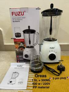 Oreas 🇲🇾 Blender 1500ML + 300ML PP jug Large Capacity 3 Speed High Power 4 Blade Stainless Steel Fruit Juicer