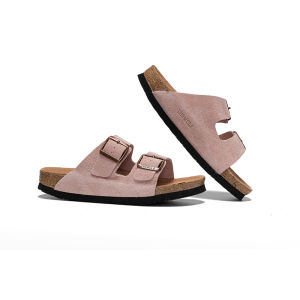 THEMULE | Genuine Leather Cork Summer Thick Sole Sandals