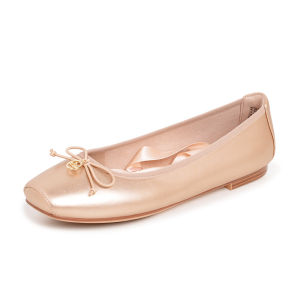 REEMOOR | Cross Strap Pig Nose Ballet Flats Womens Slip-On Soft Sole Shoes
