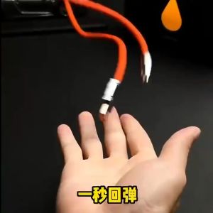120W 6A 3 in 1 Super Fast Charge Type C Liquid Silicone Cable Quick Charge Micro USB Cable
