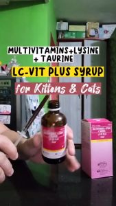60ml 120ml Free Syringe 3cc All Stages Kitten Adult Lc Vit Plus Multivitamins For Cats and Kittens Pet Essentials