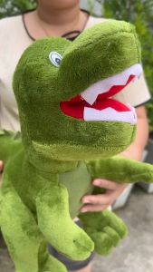 ตุ๊กตาไดโนเสาร์ไทรันโนซอรัสสีเขียว ขนาด 45/60cm สำหรับเด็ก 18 เดือนขึ้นไป ส่งไทย