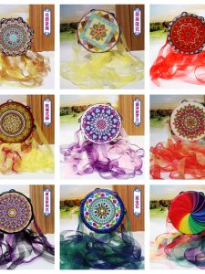 Đàn Trống Tay Phong Cách Dunhuang Nhiều Màu Sắc Cho Trẻ Em Đồ Trang Trí Chụp Ảnh Ngoài Trời Đàn Trống Chuông Cho Trẻ Em