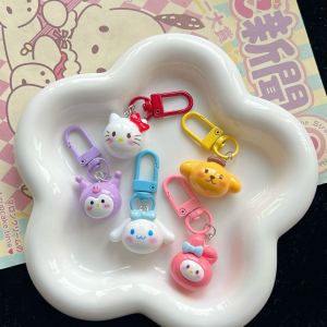 C.three Cute Three-dimensional Sanrio Key Chain Ins Sweet Schoolbag Pendant Creative Student Gift