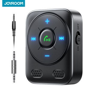 joyroom | Joyroom Bluetooth 5.4 Car Adapter AUX Receiver Stronger Dual Mics & Noise Cancellation Auxiliary Input Car Kit Wireless Receiver