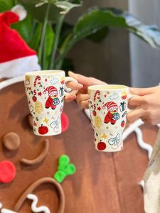 Cốc Cà Phê Bằng Gốm Cầm Tay Thiết Kế Sáng Tạo Dễ Thương Cốc Nước Cho Cặp Đôi Cốc Cà Phê Gia Đình Quà Tặng Cốc Thủy Tinh