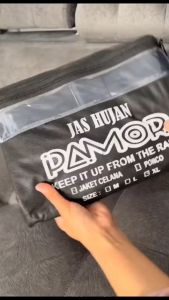 Jas Hujan Raincoat Pria Wanita Dewasa BY PAMOR: Setelan Baju dan Celana Bahan Lentur