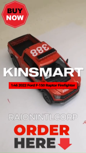 Kinsmart 1:46 2022 Ford F-150 Raptor Firefighter Diecast Vehicle Model RIC (19913) Collection Toys for Kids