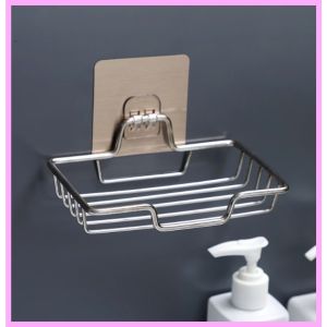 Wall Mounted Soap Holder Stainless Steel Soap Rack Soap Sponge Dish Bathroom Accessories Punch-Free Soap Box