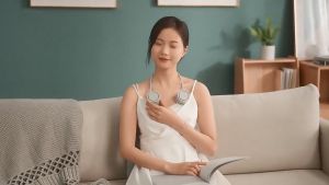 Frankybee Kipas Angin Gantung Leher 1200mAh 3 Speeds USB Rechargeable Portable Bladeless Neck Fan