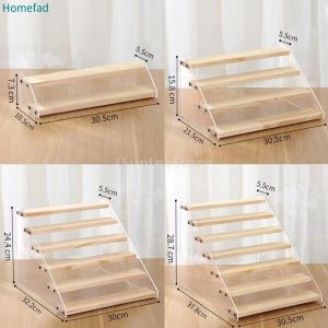 2-7 tier wooden display rack riser acrylic display rack tier spice rack perfume rack organizer Figure stand Card stand Condiments display rack lipstick organizer coffee stand rack organizer Photocard stand wood ladder wooden panel acrylic wooden stand
