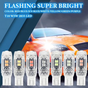 1x T10 W5W Led Flash Strobe Bulb Flashing Interior Parking License Car Plate Reading Signal Lamp 12V